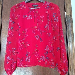 Banana Republic Key Hole Floral Blouse